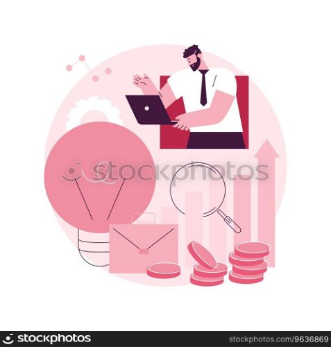 Business intelligence abstract concept vector illustration. BI systems, performance tools and software solutions, data analysis, business information presentation, decision making abstract metaphor.. Business intelligence abstract concept vector illustration.