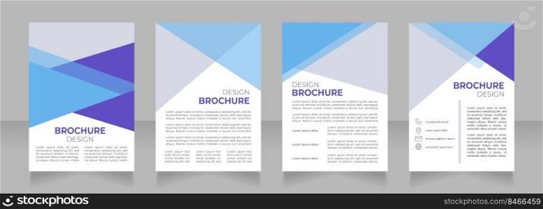 Business intelligence blank brochure design. Strategies and technologies. Template set with copy space for text. Premade corporate reports collection. Editable 4 paper pages. Montserrat font used. Business intelligence blank brochure design