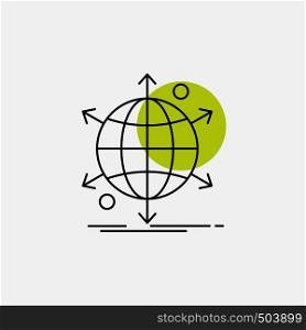 business, international, net, network, web Line Icon. Vector EPS10 Abstract Template background