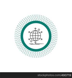 business, international, net, network, web Line Icon. Vector isolated illustration. Vector EPS10 Abstract Template background