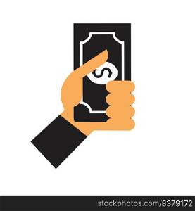 business investment icon hand holding money