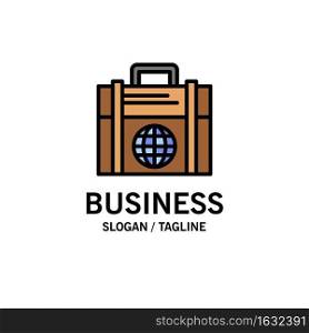 Business, Investment, Modern, Globe Business Logo Template. Flat Color