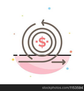 Business, Investment, Modern, On, Return Abstract Flat Color Icon Template