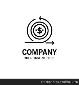 Business, Investment, Modern, On, Return Business Logo Template. Flat Color