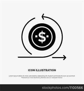 Business, Investment, Modern, On, Return solid Glyph Icon vector