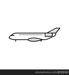 business jet airplane aircraft color icon vector. business jet airplane aircraft sign. isolated symbol illustration. business jet airplane aircraft color icon vector illustration