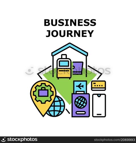 Business journey success way. Progress road. Career target. Travel route. Winding map highway path vector concept color illustration. Business journey icon vector illustration