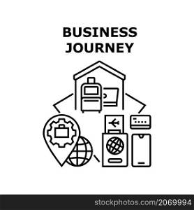 Business journey success way. Progress road. Career target. Travel route. Winding map highway path vector concept black illustration. Business journey icon vector illustration