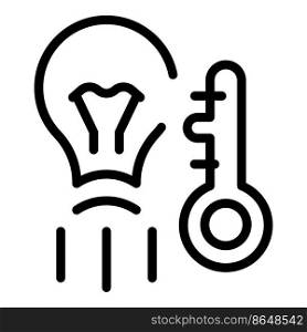 Business key idea icon outline vector. Process market Light idea. Business key idea icon outline vector. Process market