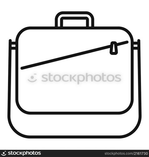 Business laptop bag icon outline vector. Case suitcase. Business briefcase. Business laptop bag icon outline vector. Case suitcase