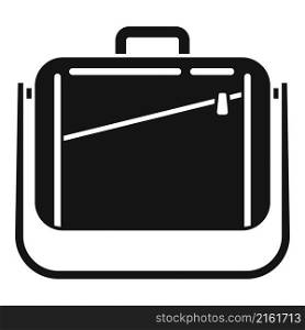 Business laptop bag icon simple vector. Case suitcase. Business briefcase. Business laptop bag icon simple vector. Case suitcase