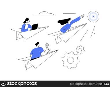 Business leadership abstract concept vector illustration. Company management, goal achievement, take action, tackling competition, inspiration, high performance, solving problems abstract metaphor.. Business leadership abstract concept vector illustration.