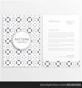 business leaflet design with abstract pattern