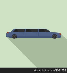 Business limousine icon. Flat illustration of business limousine vector icon for web design. Business limousine icon, flat style