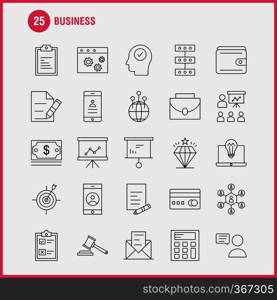 Business Line Icon for Web, Print and Mobile UX/UI Kit. Such as  Business, Dollar, Money, Buy, Business, Chat, Sand, Message, Pictogram Pack. - Vector
