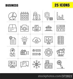 Business Line Icon for Web, Print and Mobile UX/UI Kit. Such as: Business, Dollar, Online, Payment, File, Business, Office, Business, Pictogram Pack. - Vector
