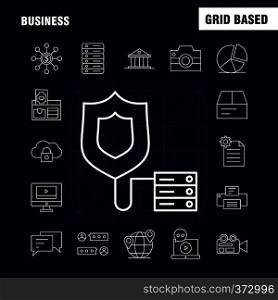 Business Line Icon for Web, Print and Mobile UX/UI Kit. Such as: Business, Dollar, Online, Payment, File, Business, Office, Business, Pictogram Pack. - Vector