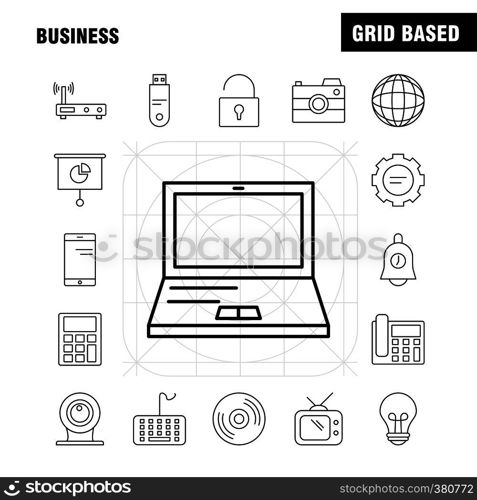 Business Line Icon for Web, Print and Mobile UX/UI Kit. Such as: Math, Calculator, Finance, Mathematics, Atm, Credit Card, Debut Pictogram Pack. - Vector