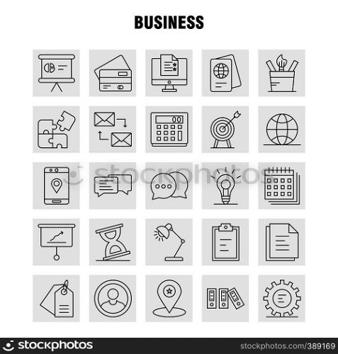 Business Line Icon for Web, Print and Mobile UX/UI Kit. Such as: Christmas, Location, Map, Star, Sms, Chatting, Message, Mail, Pictogram Pack. - Vector