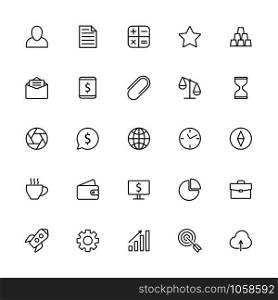 Business line icons. Partnership team, starting money investment business project and target search pictogram icon. Cooperation working resources, network business isolated vector symbols set. Business line icons. Partnership team, starting money investment business project and target search pictogram icon isolated vector set