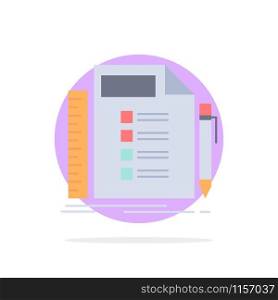 Business, list, plan, planning, task Flat Color Icon Vector