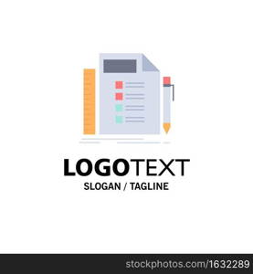 Business, list, plan, planning, task Flat Color Icon Vector