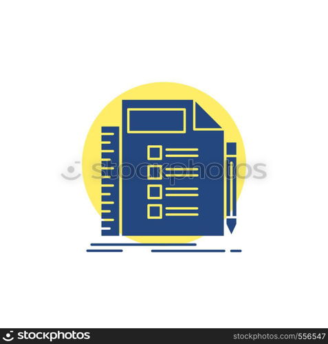 Business, list, plan, planning, task Glyph Icon.. Vector EPS10 Abstract Template background