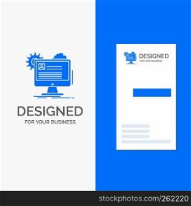 Business Logo for Account, profile, report, edit, Update. Vertical Blue Business / Visiting Card template.