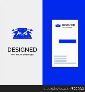 Business Logo for Allocation, group, human, management, outsource. Vertical Blue Business / Visiting Card template.. Vector EPS10 Abstract Template background