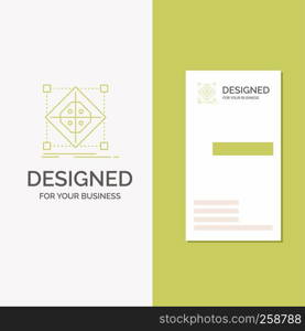 Business Logo for Architecture, cluster, grid, model, preparation. Vertical Green Business / Visiting Card template. Creative background vector illustration