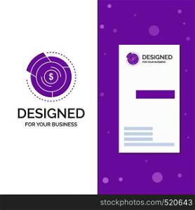 Business Logo for Balance, budget, diagram, financial, graph. Vertical Purple Business / Visiting Card template. Creative background vector illustration. Vector EPS10 Abstract Template background