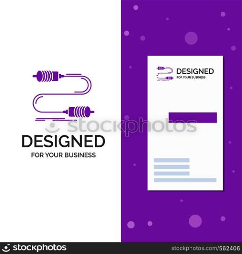 Business Logo for Buzz, communication, interaction, marketing, wire. Vertical Purple Business / Visiting Card template. Creative background vector illustration. Vector EPS10 Abstract Template background