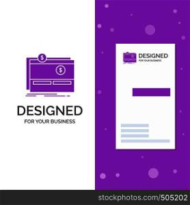 Business Logo for Crowdfunding, funding, fundraising, platform, website. Vertical Purple Business / Visiting Card template. Creative background vector illustration. Vector EPS10 Abstract Template background