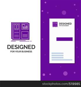 Business Logo for Design, grid, interface, layout, ui. Vertical Purple Business / Visiting Card template. Creative background vector illustration. Vector EPS10 Abstract Template background