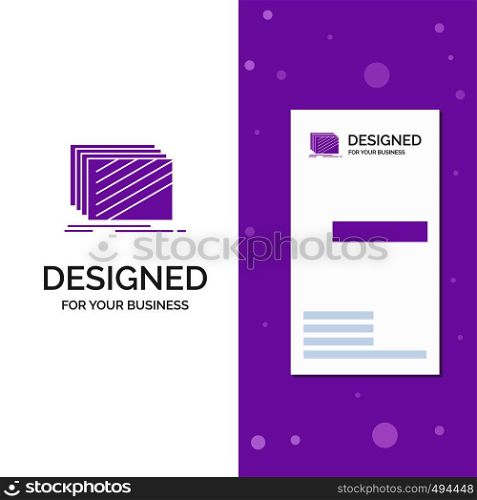 Business Logo for Design, layer, layout, texture, textures. Vertical Purple Business / Visiting Card template. Creative background vector illustration. Vector EPS10 Abstract Template background