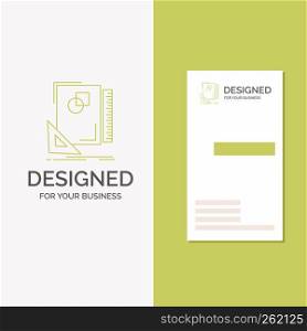 Business Logo for Design, layout, page, sketch, sketching. Vertical Green Business / Visiting Card template. Creative background vector illustration
