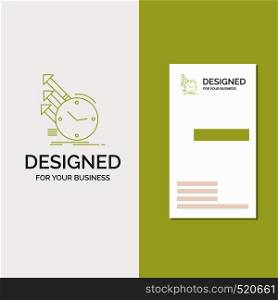 Business Logo for detection, inspection, of, regularities, research. Vertical Green Business / Visiting Card template. Creative background vector illustration. Vector EPS10 Abstract Template background