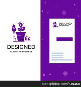 Business Logo for Finance, financial, growth, money, profit. Vertical Purple Business / Visiting Card template. Creative background vector illustration. Vector EPS10 Abstract Template background