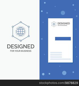 Business Logo for Network, Global, data, Connection, Business. Vertical Blue Business / Visiting Card template. Vector EPS10 Abstract Template background