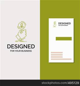 Business Logo for recruitment, search, find, human resource, people. Vertical Green Business / Visiting Card template. Creative background vector illustration. Vector EPS10 Abstract Template background