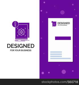 Business Logo for structure, standard, infrastructure, information, alert. Vertical Purple Business / Visiting Card template. Creative background vector illustration. Vector EPS10 Abstract Template background