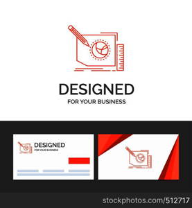 Business logo template for Content, design, frame, page, text. Orange Visiting Cards with Brand logo template. Vector EPS10 Abstract Template background