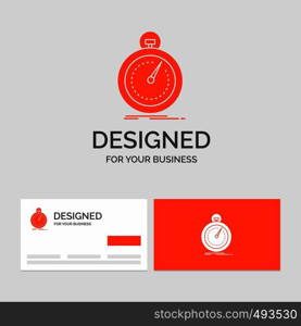 Business logo template for Done, fast, optimization, speed, sport. Orange Visiting Cards with Brand logo template.. Vector EPS10 Abstract Template background