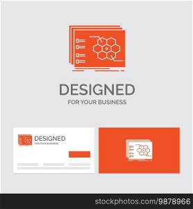 Business logo template for Game, strategic, strategy, tactic, tactical. Orange Visiting Cards with Brand logo template.. Vector EPS10 Abstract Template background