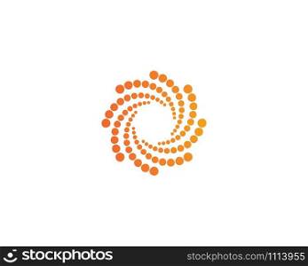 Business logo, vortex, circle and spiral icon vector template