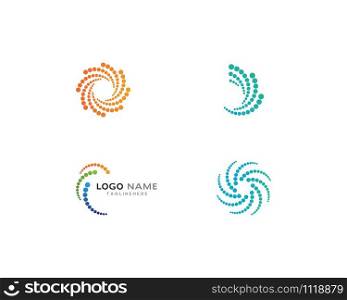 Business logo, vortex, circle and spiral icon vector template