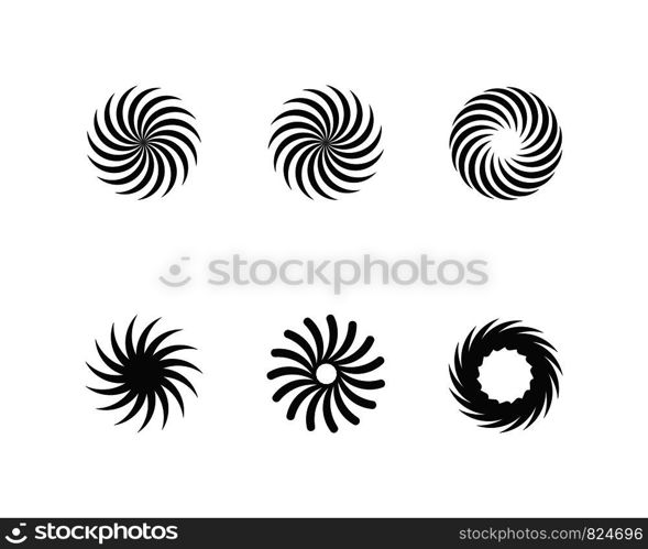 Business logo, vortex, spiral icon vector template