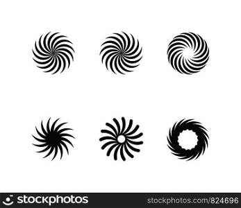 Business logo, vortex, spiral icon vector template