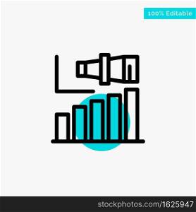 Business, Long, Modern, Term, Vision turquoise highlight circle point Vector icon