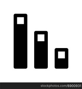 business loss graph, icon on isolated background